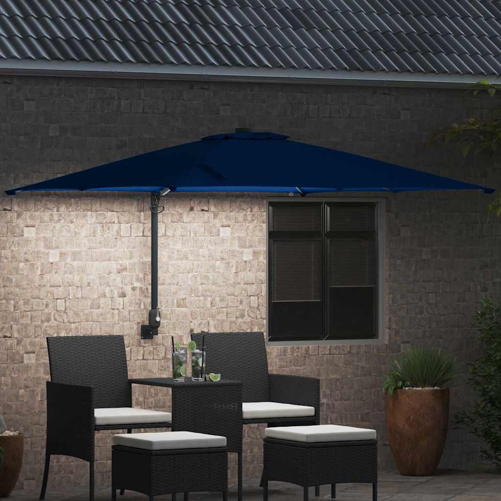 Tuinparasol Azurblauw 248,5 x 247,5 x 160 cm Polyester en staal is nu te koop bij PeponiXL, paradijselijk wonen!