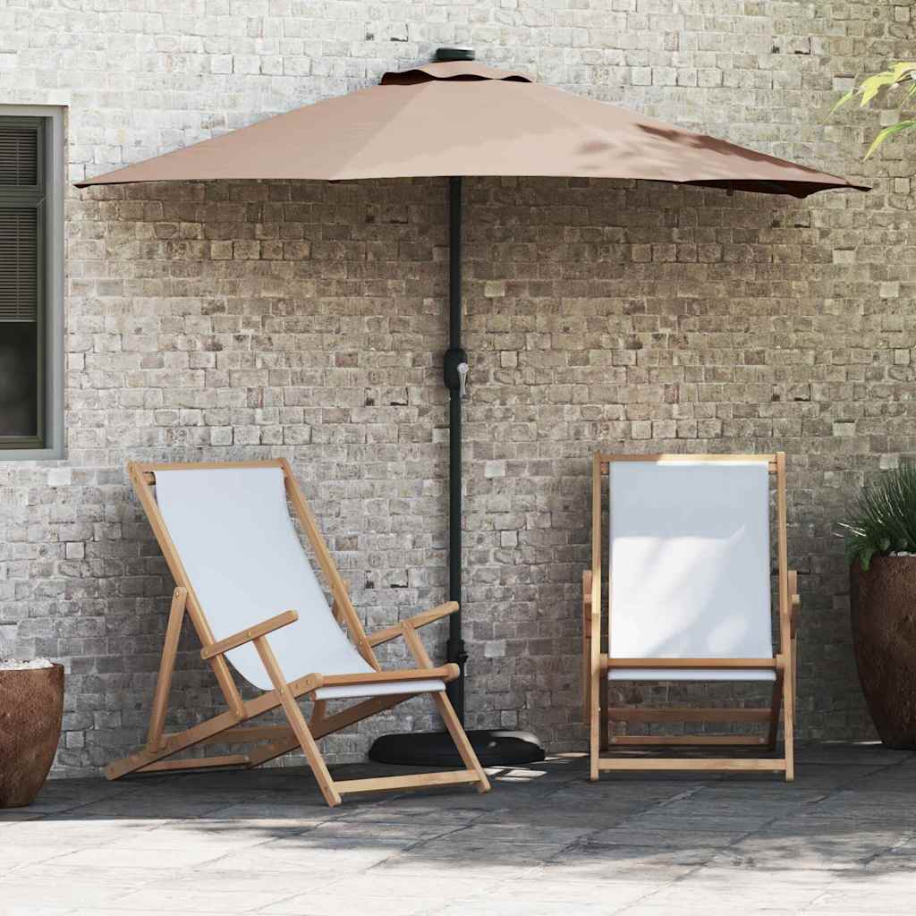 Tuinparasol Taupe 294 x 150 x 223 cm Polyester en staal is nu te koop bij PeponiXL, paradijselijk wonen!