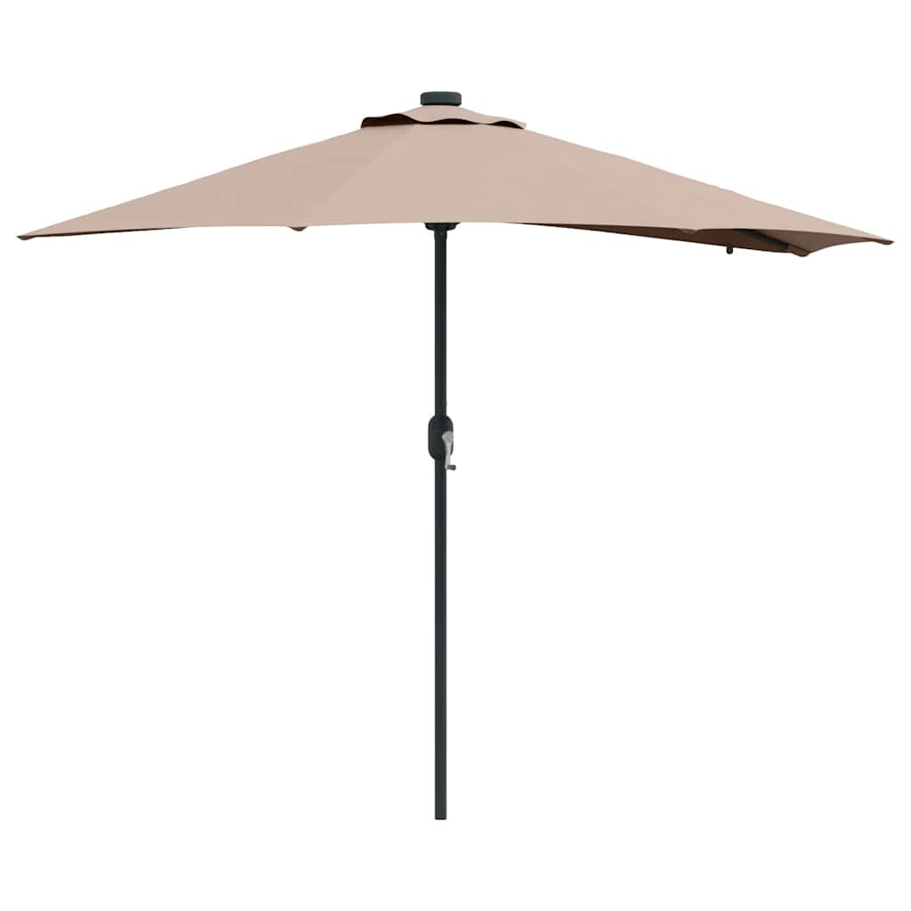 Tuinparasol Taupe 294 x 150 x 223 cm Polyester en staal is nu te koop bij PeponiXL, paradijselijk wonen!
