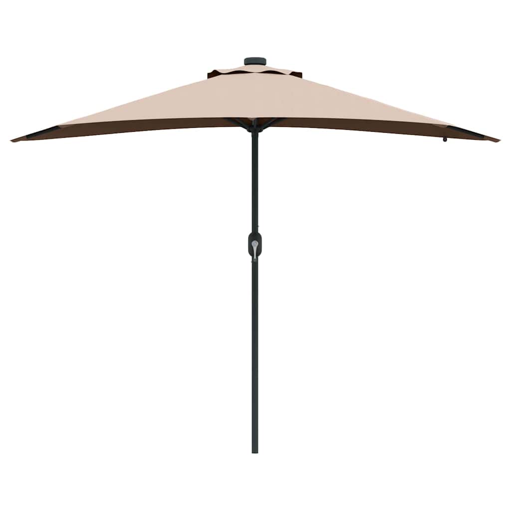 Tuinparasol Taupe 294 x 150 x 223 cm Polyester en staal is nu te koop bij PeponiXL, paradijselijk wonen!