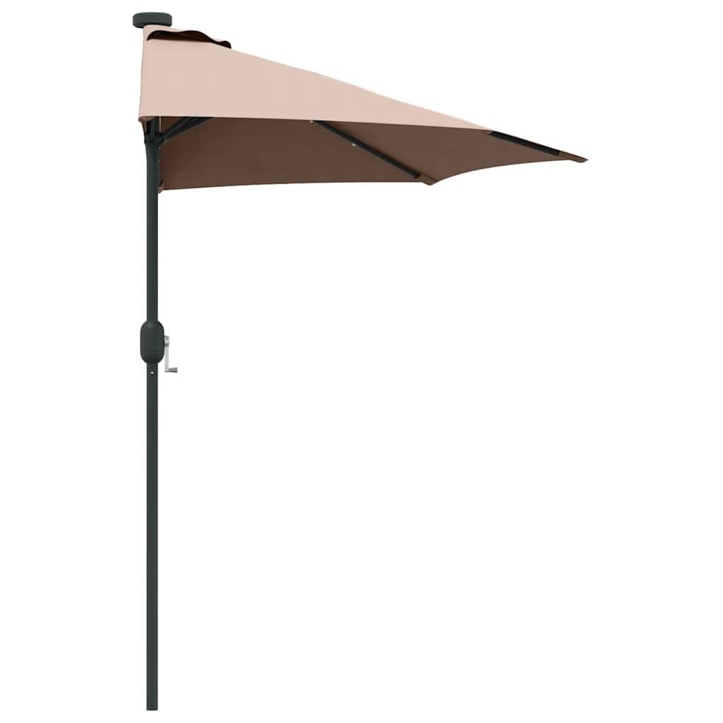 Tuinparasol Taupe 294 x 150 x 223 cm Polyester en staal is nu te koop bij PeponiXL, paradijselijk wonen!