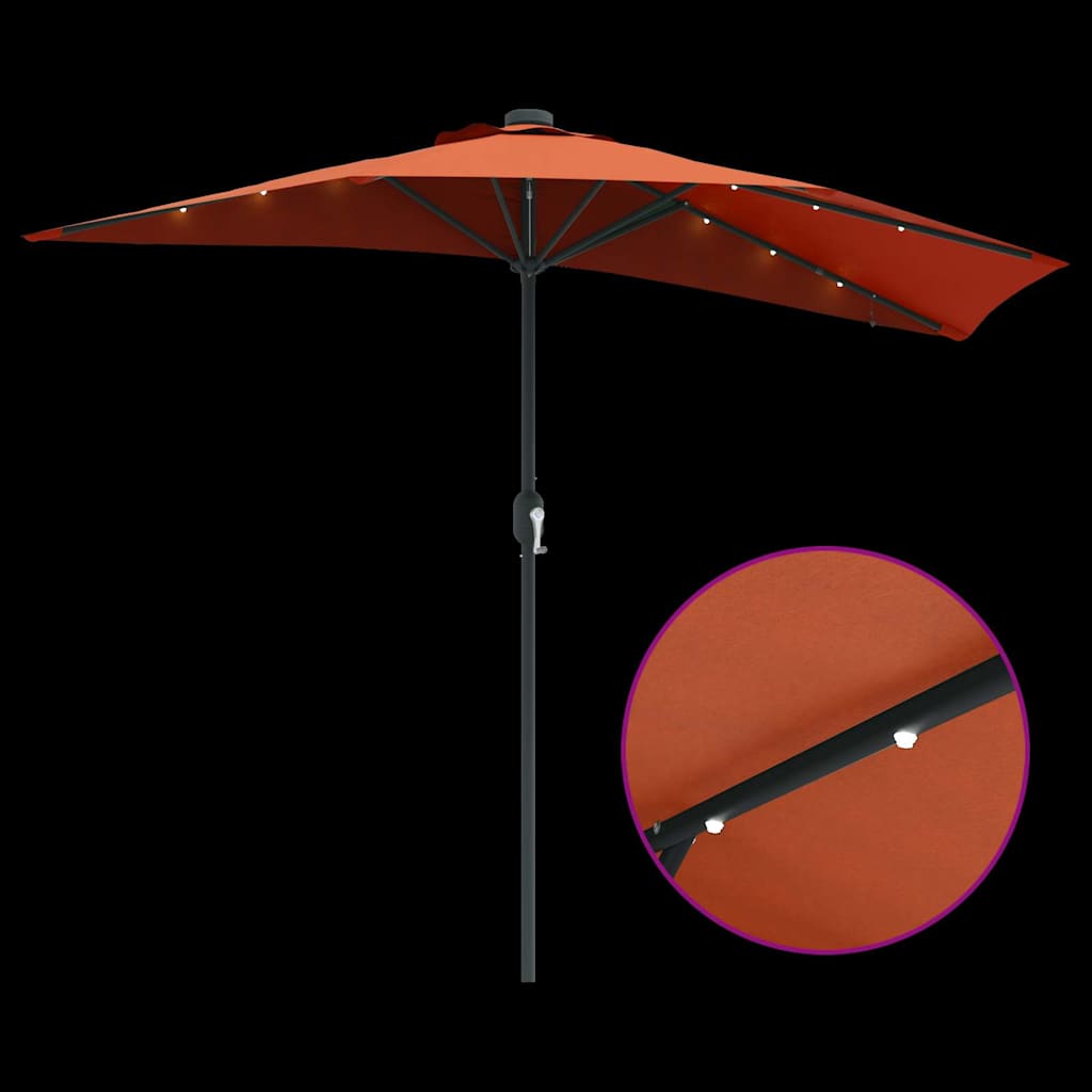 Tuinparasol Terracotta 294 x 150 x 223 cm Stof is nu te koop bij PeponiXL, paradijselijk wonen!