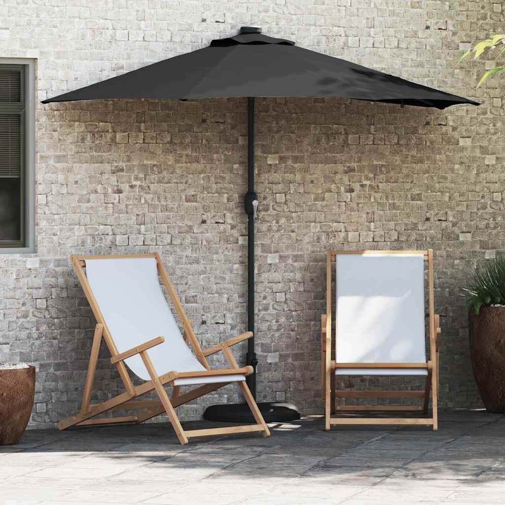 Tuinparasol Zwart 294 x 150 x 223 cm Polyester en staal is nu te koop bij PeponiXL, paradijselijk wonen!