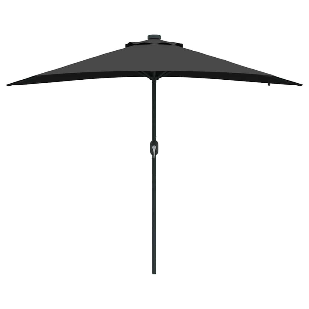 Tuinparasol Zwart 294 x 150 x 223 cm Polyester en staal is nu te koop bij PeponiXL, paradijselijk wonen!
