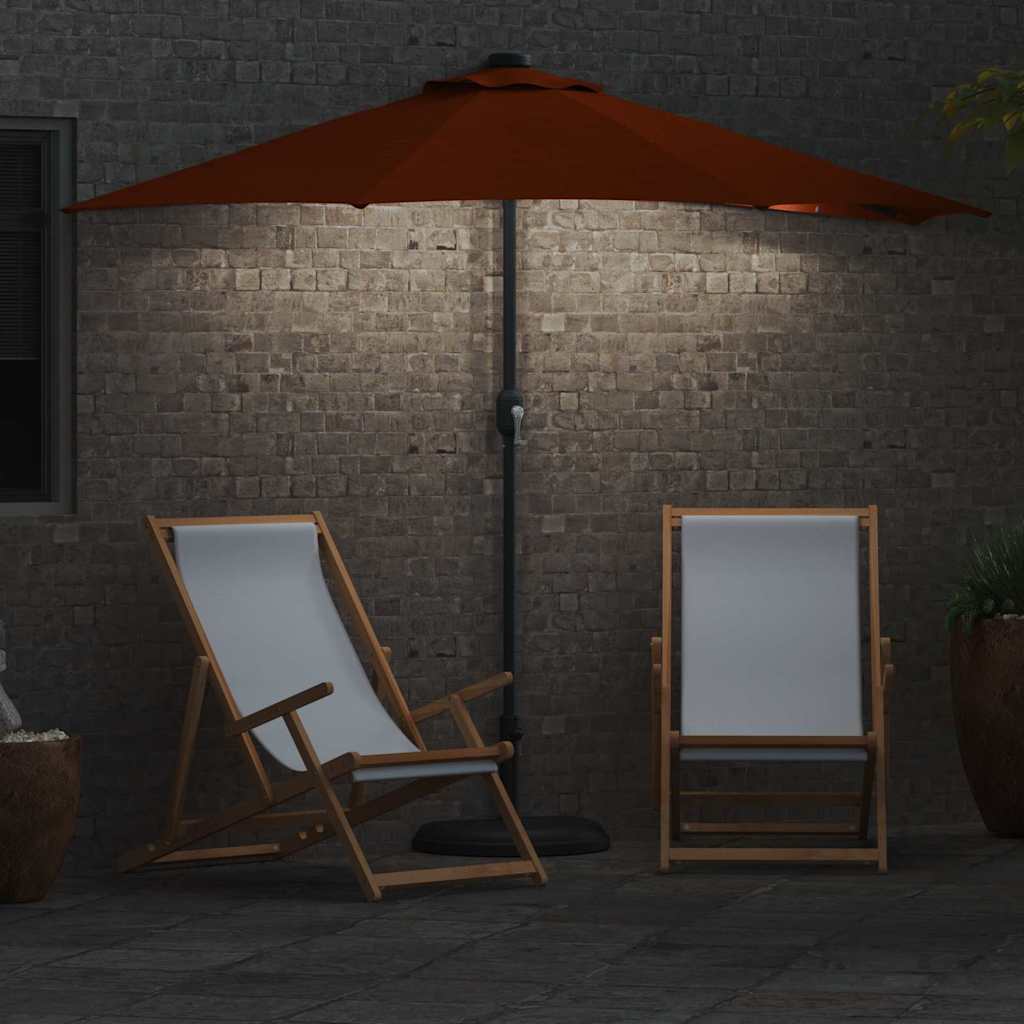 Tuinparasol Terracotta 294 x 150 x 224 cm Polyester en staal is nu te koop bij PeponiXL, paradijselijk wonen!