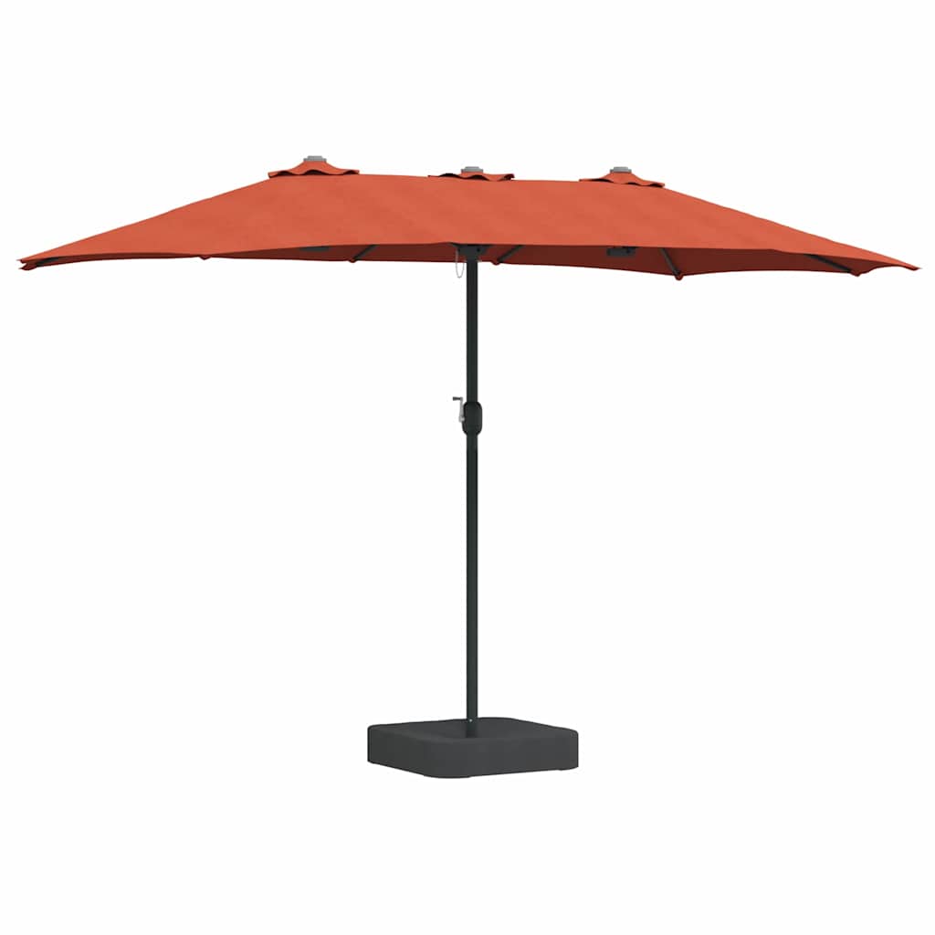 Tuinparasol Terracotta 385 x 209 x 244 cm Polyester en staal is nu te koop bij PeponiXL, paradijselijk wonen!