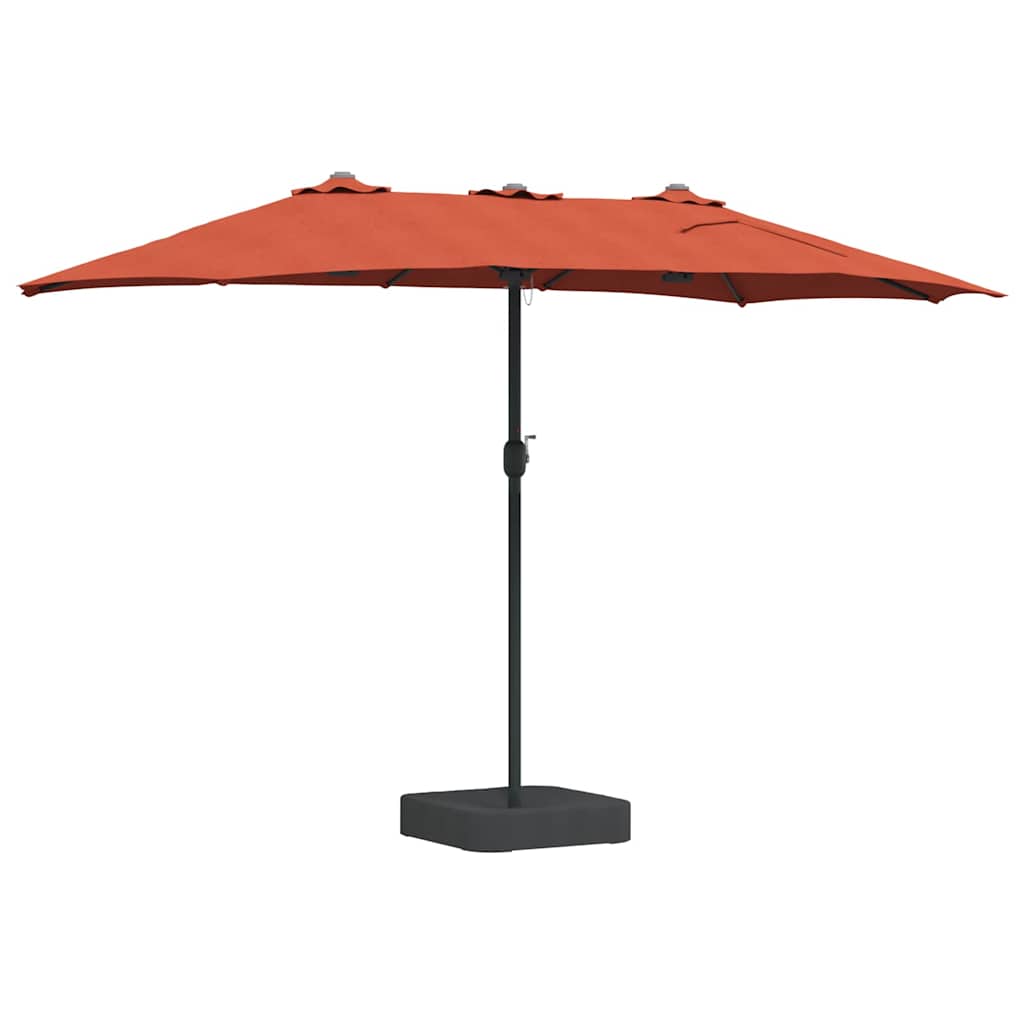 Tuinparasol Terracotta 385 x 209 x 244 cm Polyester en staal is nu te koop bij PeponiXL, paradijselijk wonen!