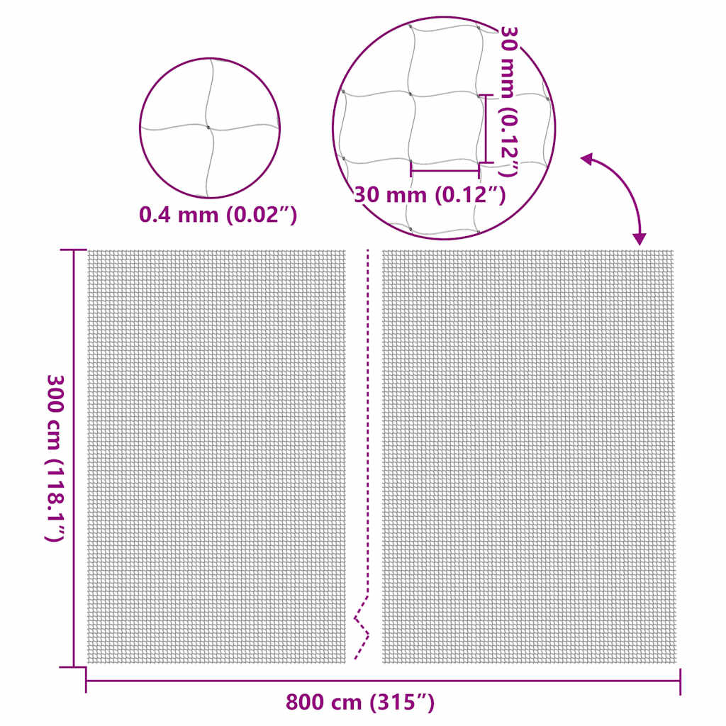 Kattennet Transparant 8x3 m Nylon is nu te koop bij PeponiXL, paradijselijk wonen!