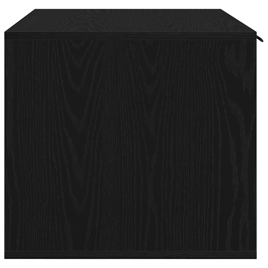 Kattenbakomheining zwart eiken 80x50x45 cm bewerkt hout is nu te koop bij PeponiXL, paradijselijk wonen!