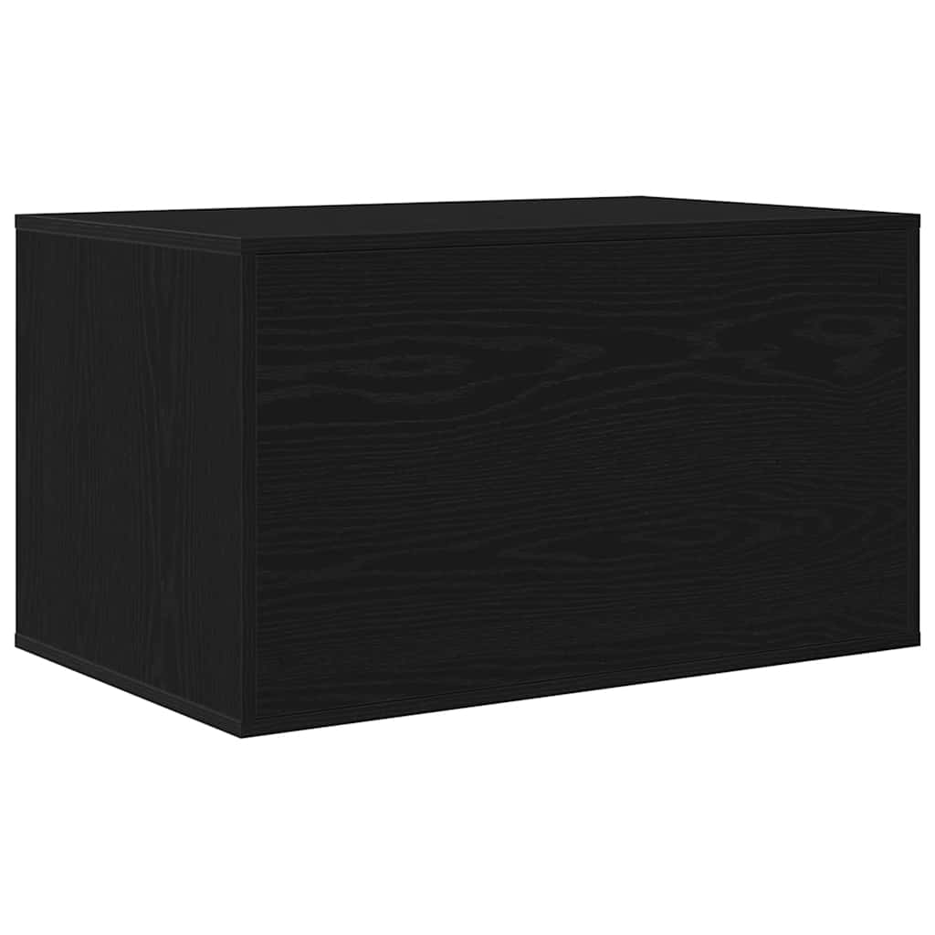 Kattenbakomheining zwart eiken 80x50x45 cm bewerkt hout is nu te koop bij PeponiXL, paradijselijk wonen!
