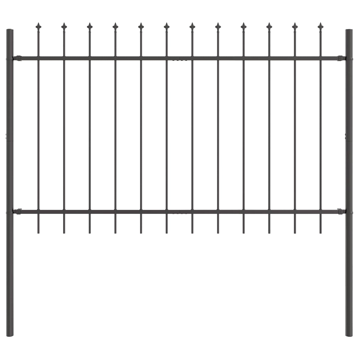 Tuinhek 2 pcs Grijs 3,4 x 0,8 m Poedercoating staal is nu te koop bij PeponiXL, paradijselijk wonen!