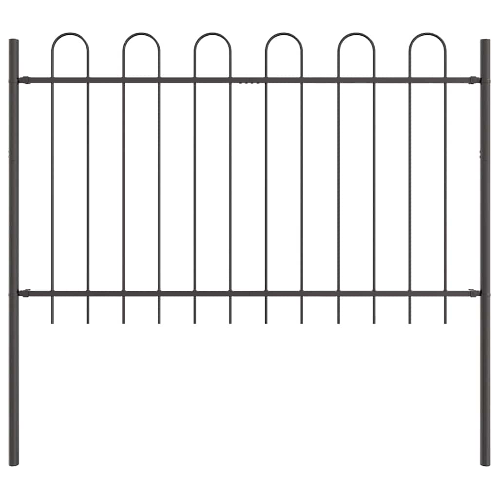 Tuinhek 2 pcs Grijs 3,4 x 0,8 m Poedercoating staal is nu te koop bij PeponiXL, paradijselijk wonen!