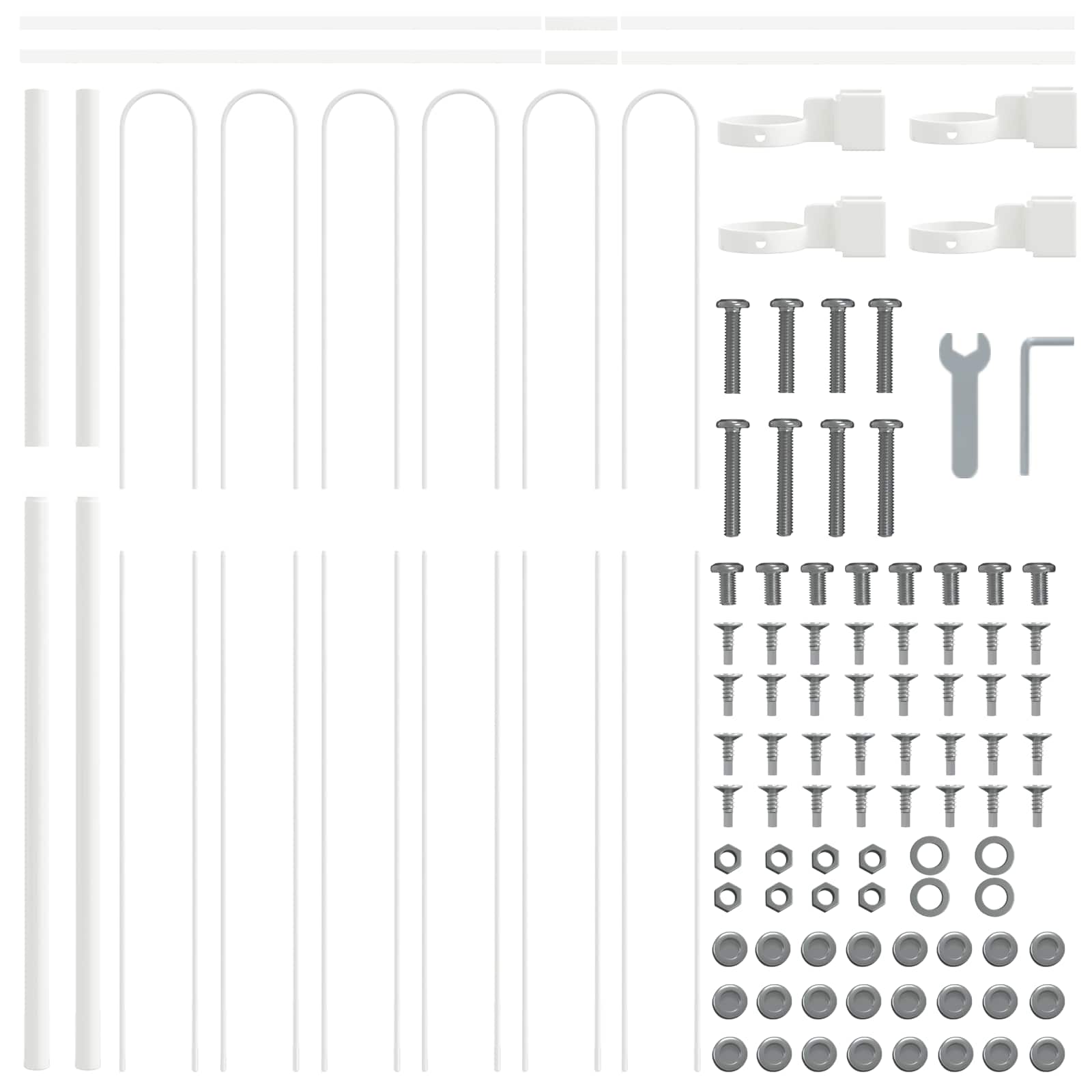 Tuinhek 2 pcs Grijs 3,4 x 1 m Poedercoating staal is nu te koop bij PeponiXL, paradijselijk wonen!