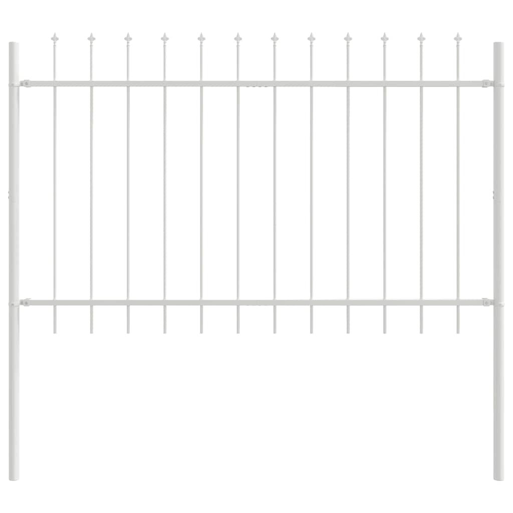 Tuinhek 2 pcs Wit 3,4 x 0,8 m Poedercoating staal is nu te koop bij PeponiXL, paradijselijk wonen!