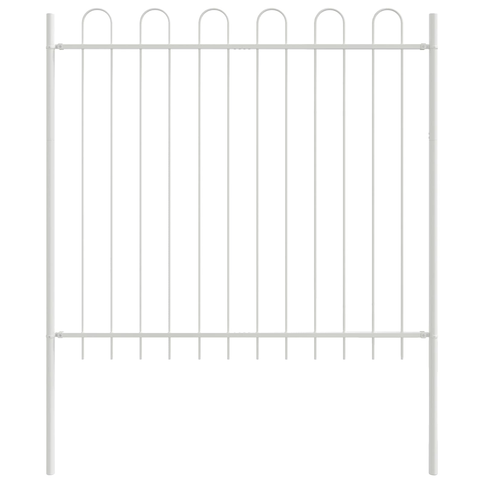 Tuinhek 4 pcs Grijs 6,8 x 0,6 m Poedercoating staal is nu te koop bij PeponiXL, paradijselijk wonen!