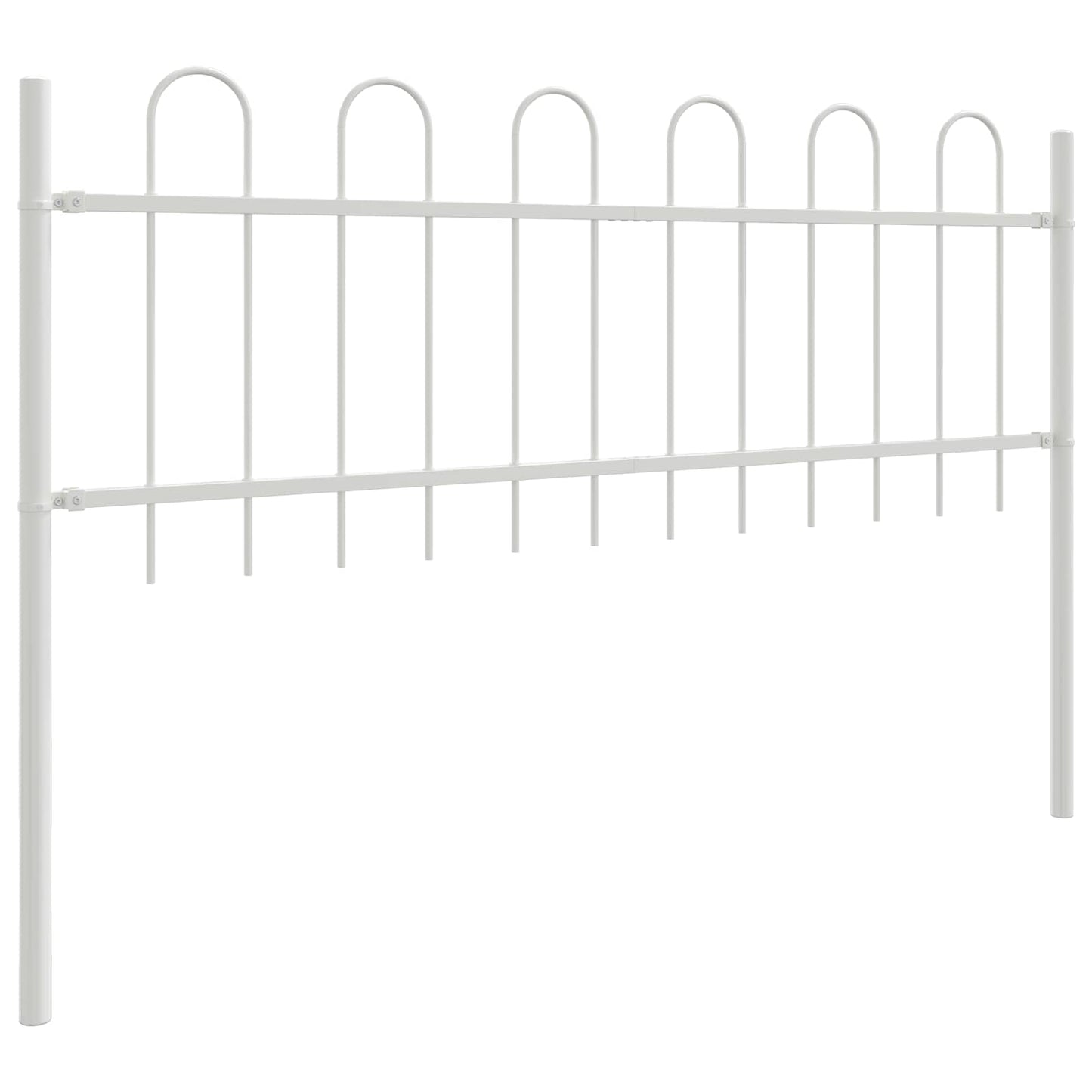 Tuinhek BOXTEL 5 pcs 8,5 x 0,6 m Poedercoating staal Wit is nu te koop bij PeponiXL, paradijselijk wonen!