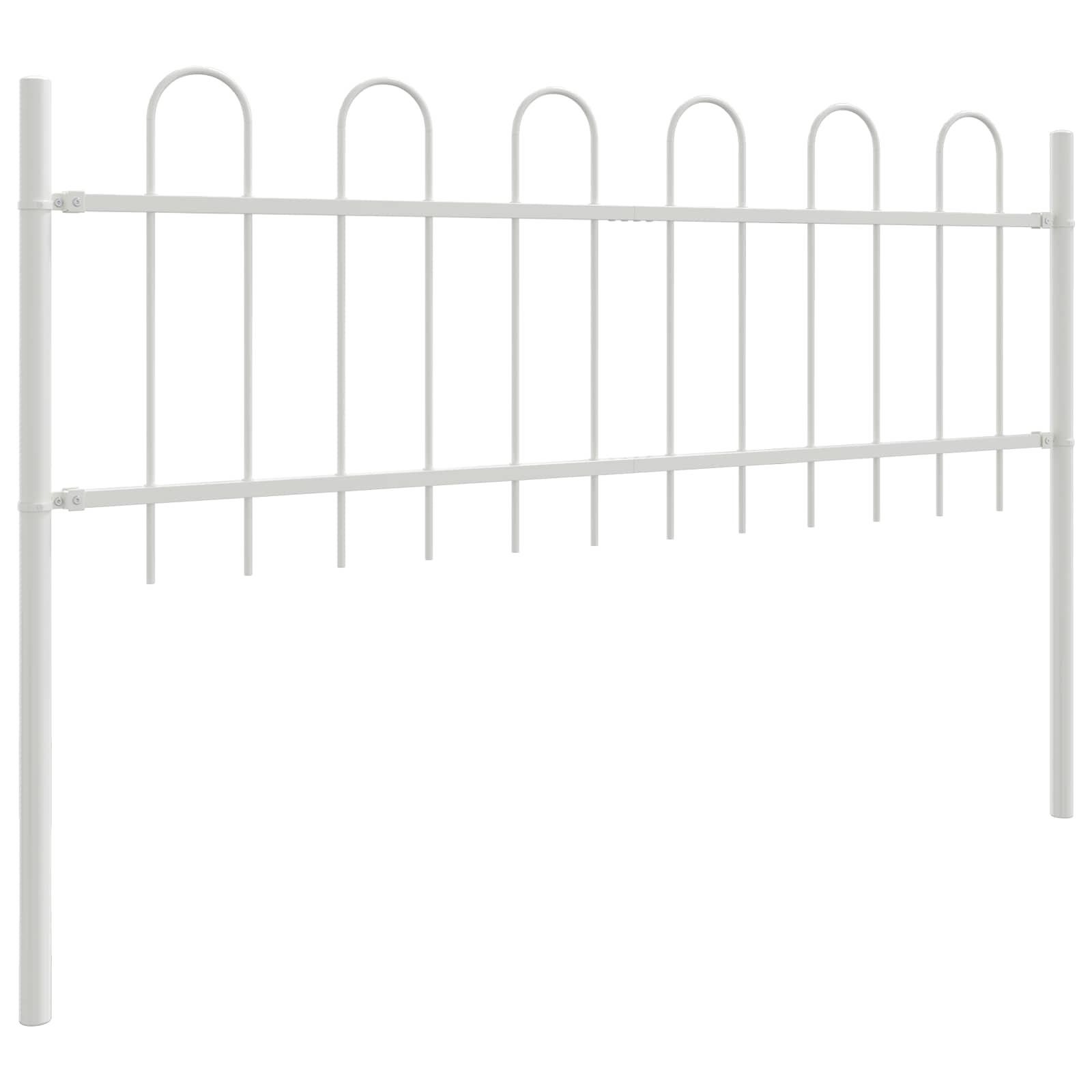 Tuinhek BOXTEL 5 pcs 8,5 x 0,6 m Poedercoating staal Wit is nu te koop bij PeponiXL, paradijselijk wonen!