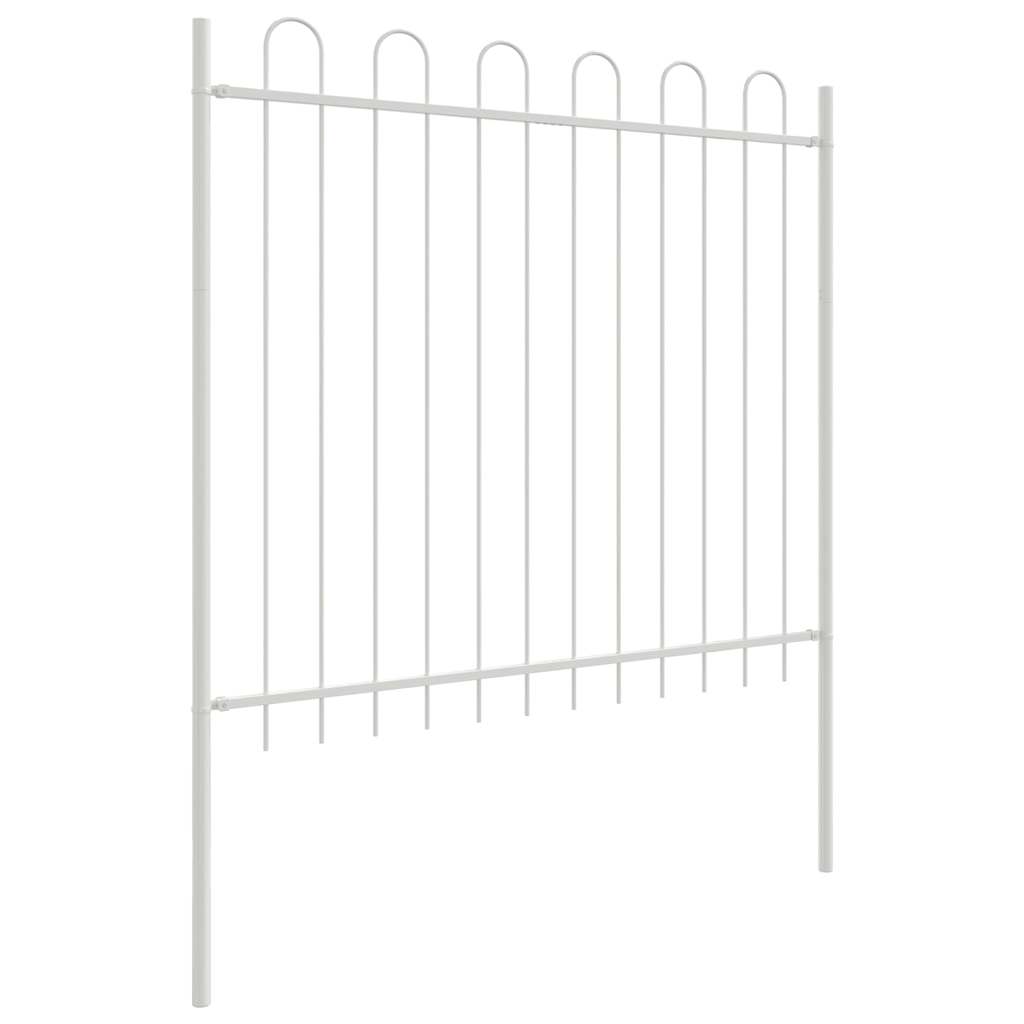 Tuinhek 6 pcs Wit 10,2 x 1,5 m Poedercoating staal