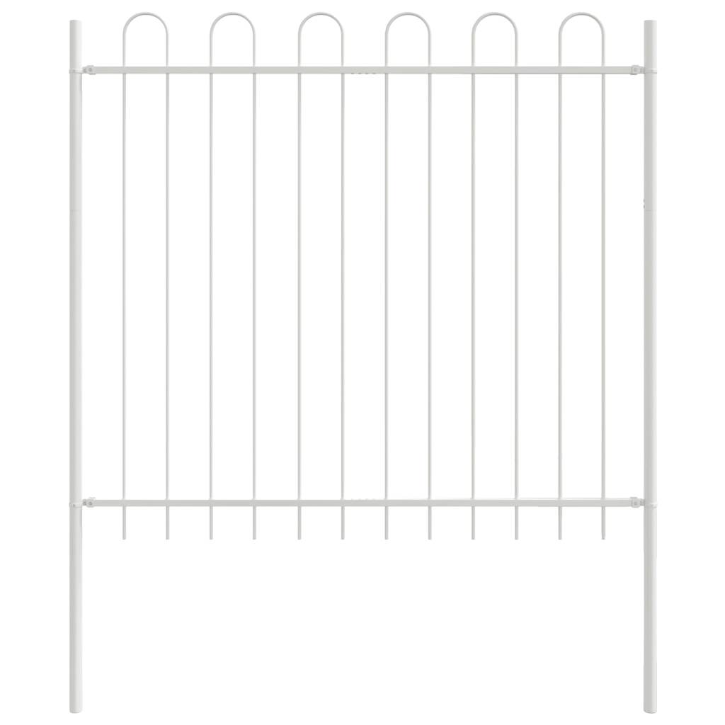 Tuinhek 6 pcs Wit 10,2 x 1,5 m Poedercoating staal