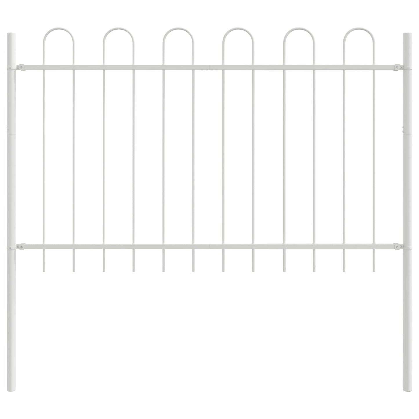 Tuinhek BOXTEL 8 pcs 13,6 x 0,8 m Poedercoating staal Wit