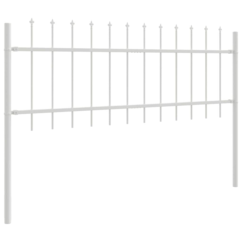 Tuinhek 9 pcs Wit 15,3 x 0,6 m Poedercoating staal is nu te koop bij PeponiXL, paradijselijk wonen!