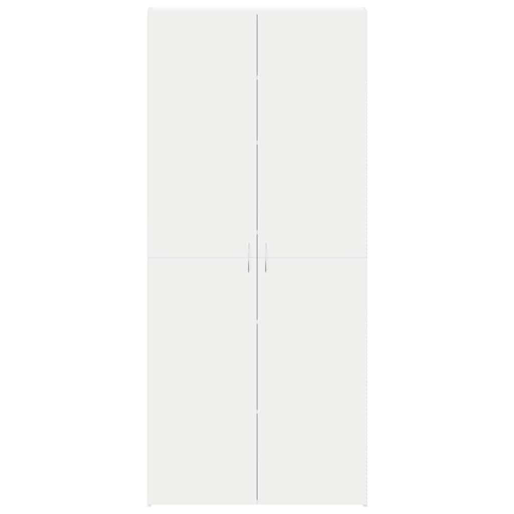 Schoenenkast met plank Wit 80 x 35.5 x 180 cm Bewerkt hout is nu te koop bij PeponiXL, paradijselijk wonen!