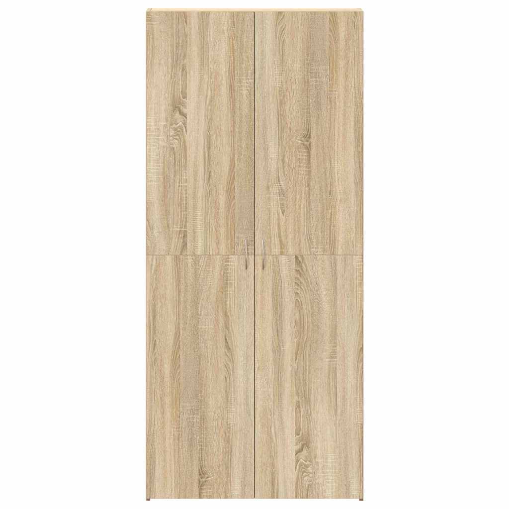 Schoenenkast met plank Bruin 80 x 35.5 x 180 cm Bewerkt hout is nu te koop bij PeponiXL, paradijselijk wonen!