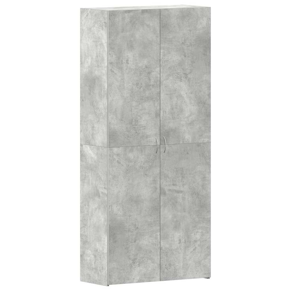 Schoenenkast met plank Grijs 80 x 35.5 x 180 cm Bewerkt hout is nu te koop bij PeponiXL, paradijselijk wonen!