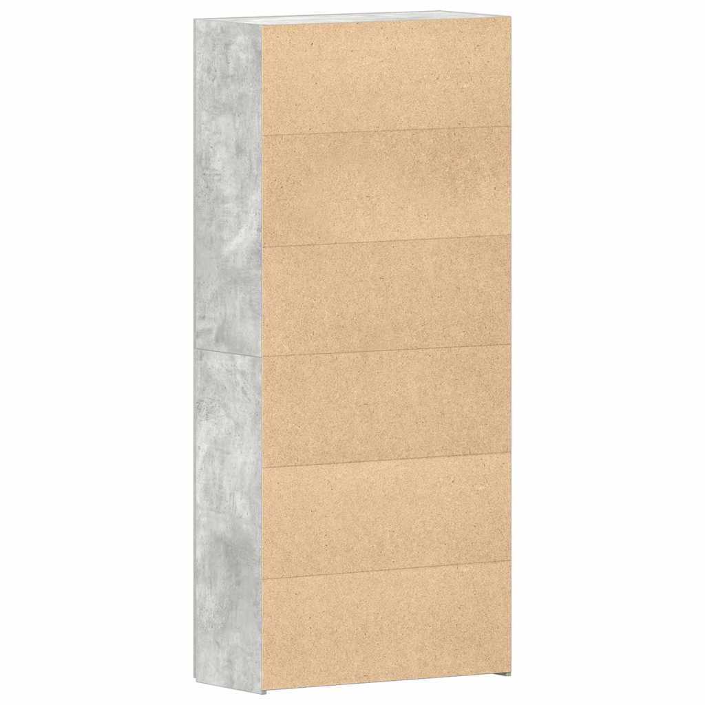 Schoenenkast met plank Grijs 80 x 35.5 x 180 cm Bewerkt hout is nu te koop bij PeponiXL, paradijselijk wonen!