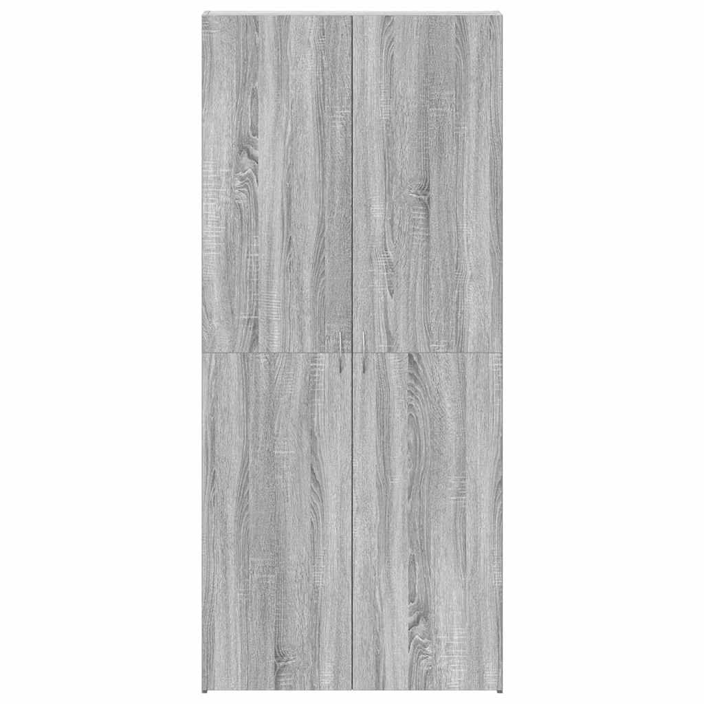 Schoenenkast met plank Grijs 80 x 35.5 x 180 cm Bewerkt hout is nu te koop bij PeponiXL, paradijselijk wonen!
