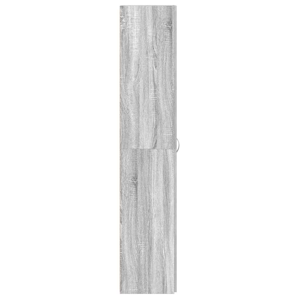 Schoenenkast met plank Grijs 80 x 35.5 x 180 cm Bewerkt hout is nu te koop bij PeponiXL, paradijselijk wonen!
