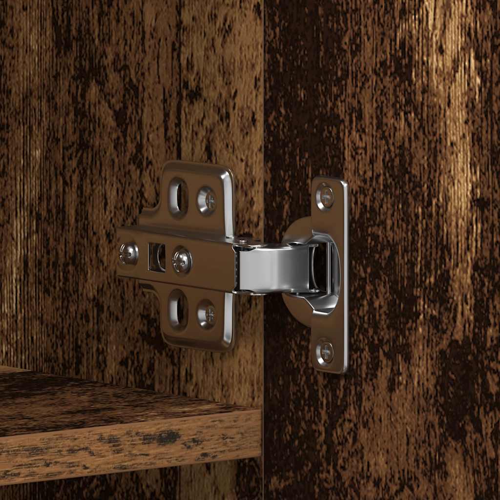 Schoenenkast met plank Bruin 80 x 35.5 x 180 cm Bewerkt hout is nu te koop bij PeponiXL, paradijselijk wonen!
