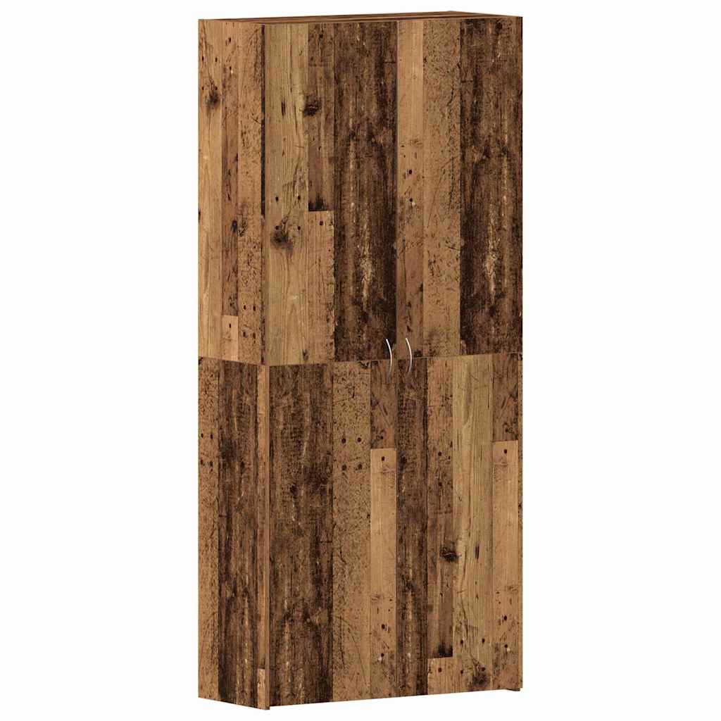Schoenenkast met plank Bruin 80 x 35.5 x 180 cm Bewerkt hout is nu te koop bij PeponiXL, paradijselijk wonen!