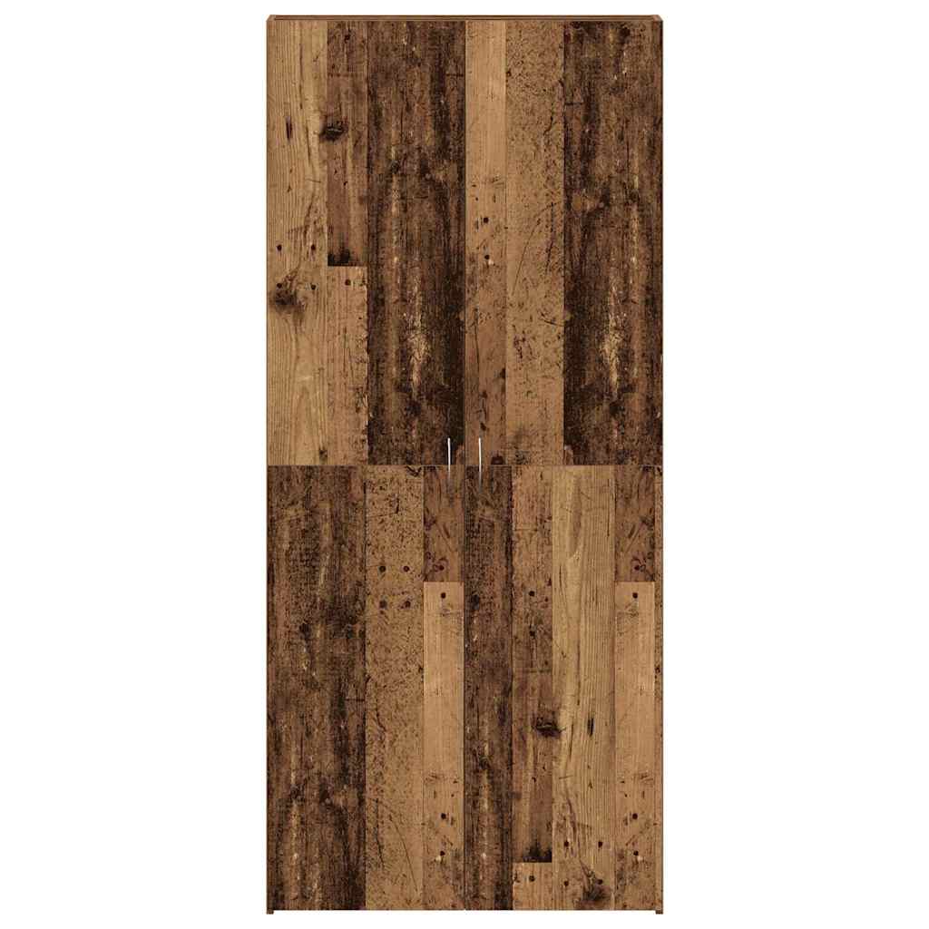 Schoenenkast met plank Bruin 80 x 35.5 x 180 cm Bewerkt hout is nu te koop bij PeponiXL, paradijselijk wonen!