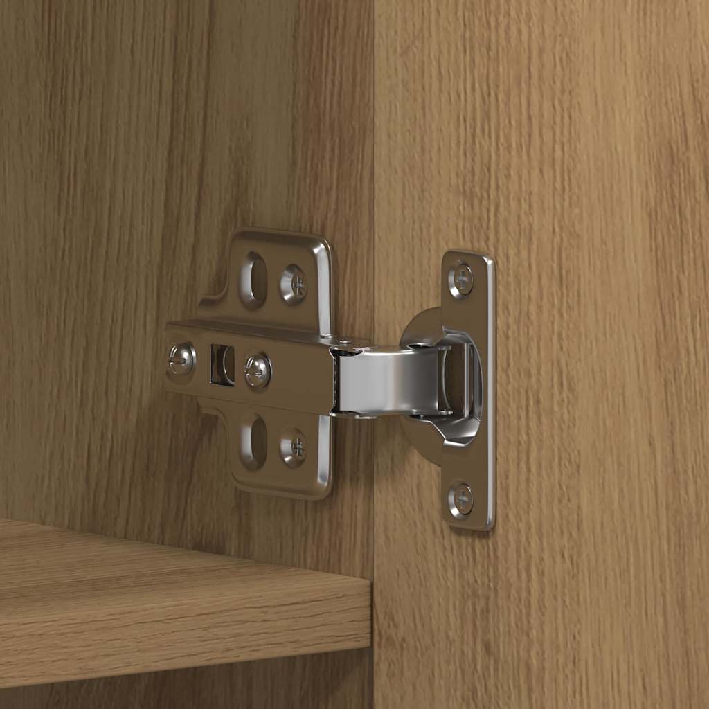 Schoenenkast met plank Bruin 80 x 35.5 x 180 cm Bewerkt hout is nu te koop bij PeponiXL, paradijselijk wonen!