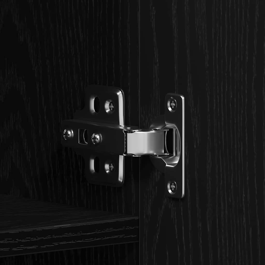 Schoenenkast met plank Zwart 80 x 35.5 x 180 cm Bewerkt hout is nu te koop bij PeponiXL, paradijselijk wonen!