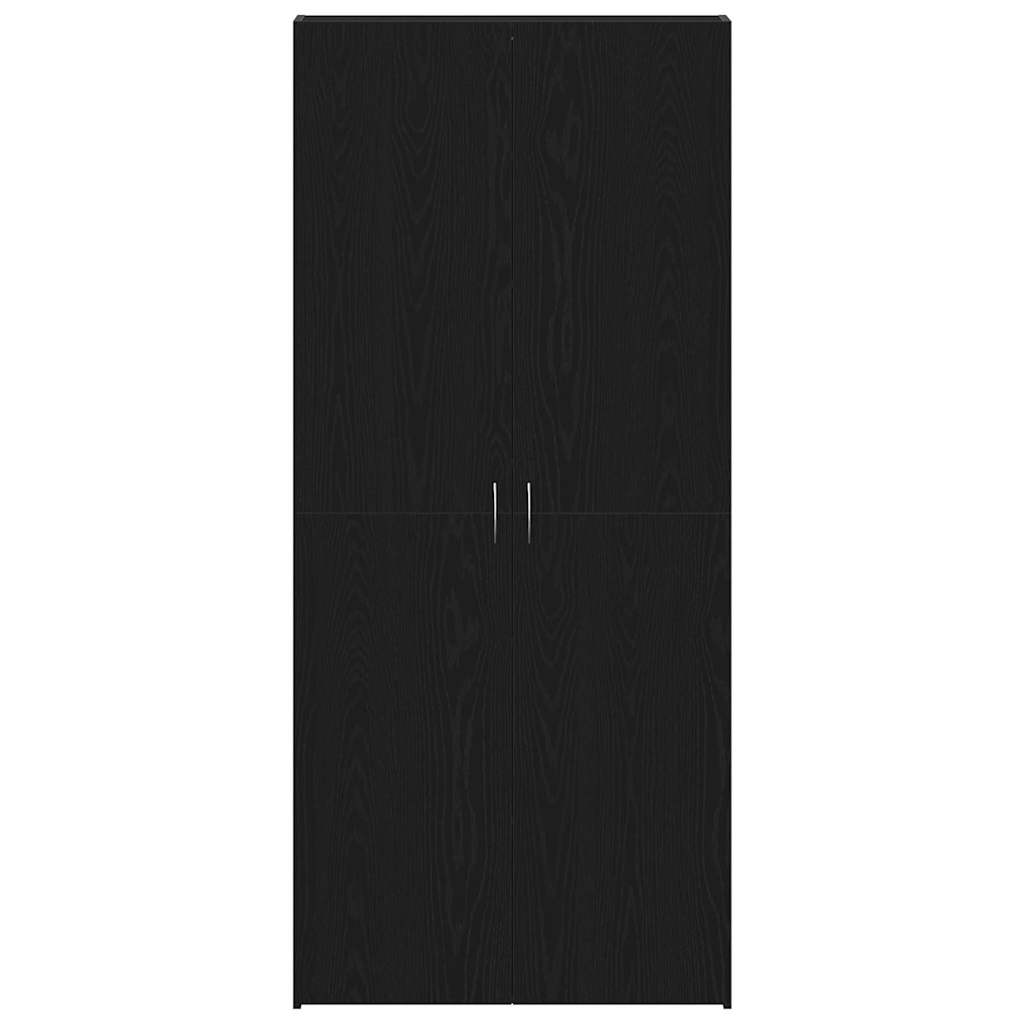 Schoenenkast met plank Zwart 80 x 35.5 x 180 cm Bewerkt hout is nu te koop bij PeponiXL, paradijselijk wonen!