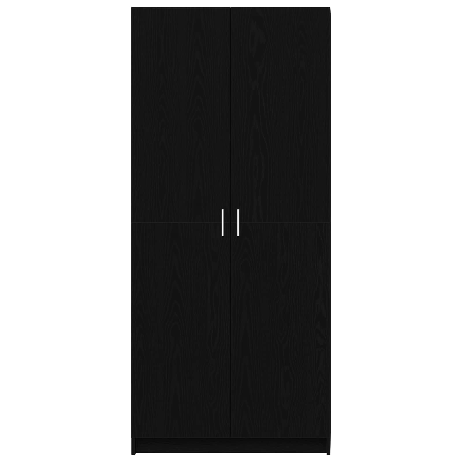Kledingkast Zwart Eiken 80 x 50,5 x 180 cm Bewerkt hout is nu te koop bij PeponiXL, paradijselijk wonen!