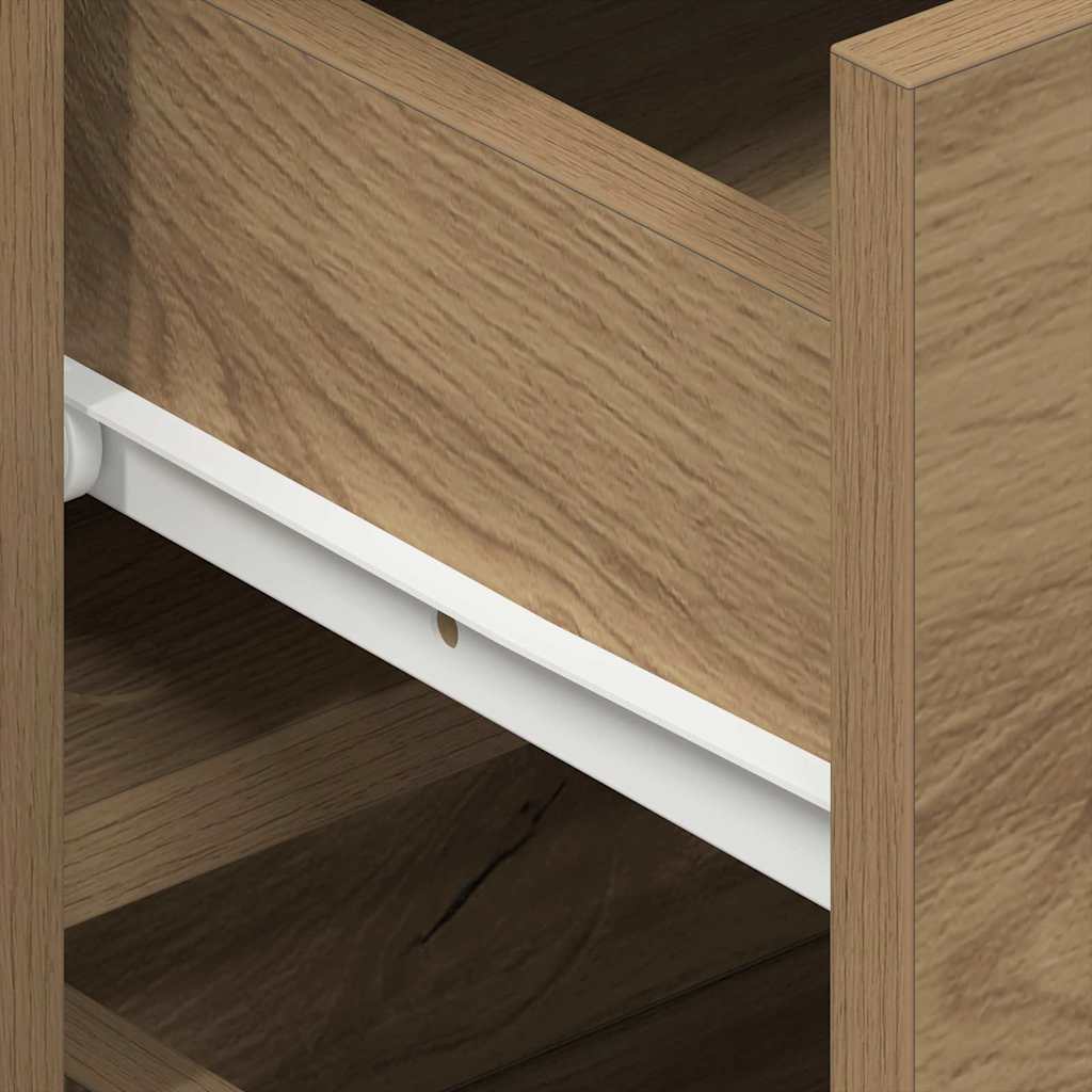 Dressoir met lade Artisan Eiken 120 x 36 x 69 cm Bewerkt hout is nu te koop bij PeponiXL, paradijselijk wonen!