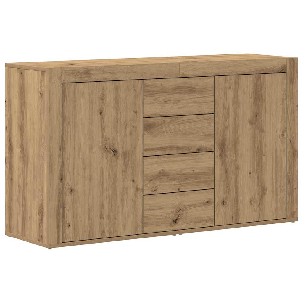 Dressoir met lade Artisan Eiken 120 x 36 x 69 cm Bewerkt hout is nu te koop bij PeponiXL, paradijselijk wonen!