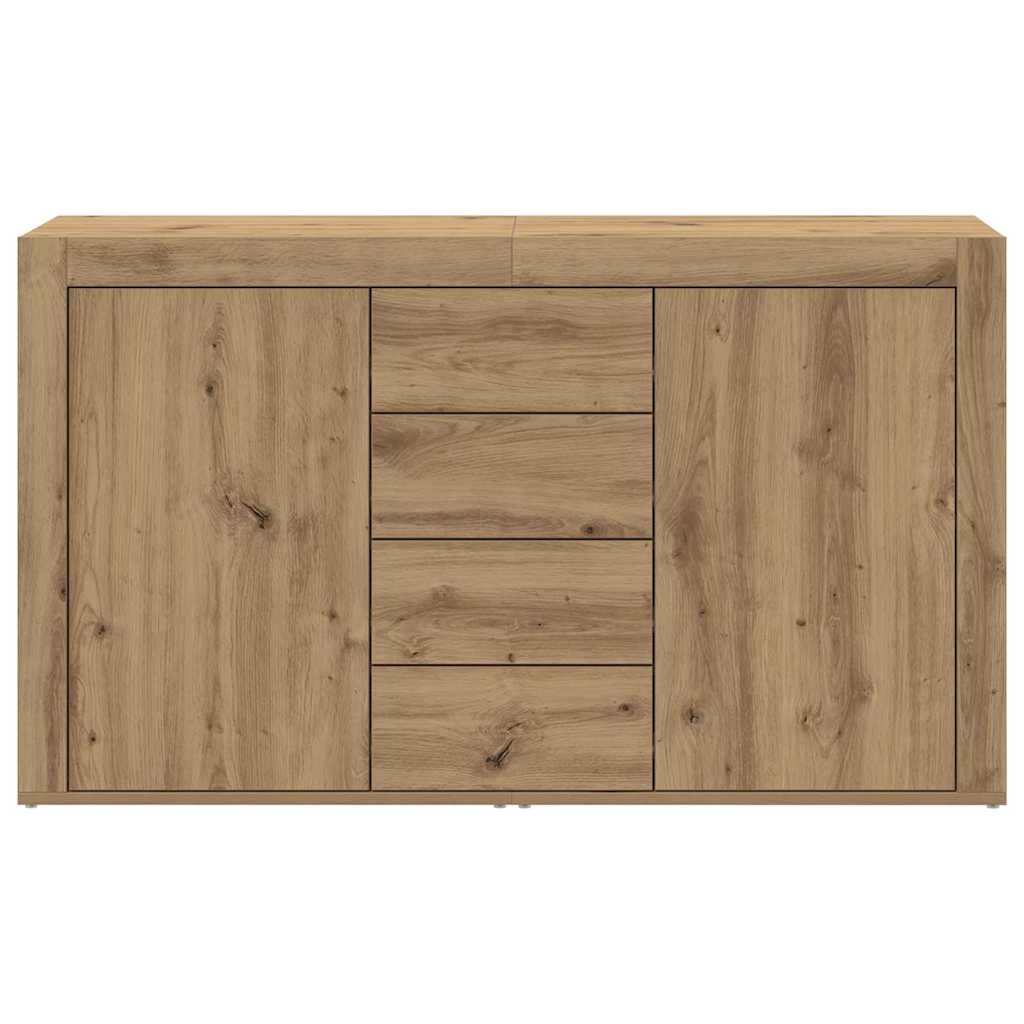 Dressoir met lade Artisan Eiken 120 x 36 x 69 cm Bewerkt hout is nu te koop bij PeponiXL, paradijselijk wonen!