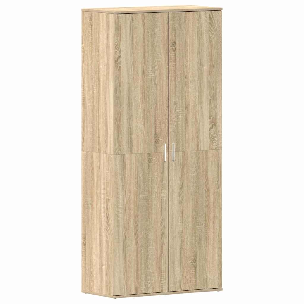 Schoenenkast Sonoma Eiken 80 x 39 x 178 cm Bewerkt hout is nu te koop bij PeponiXL, paradijselijk wonen!