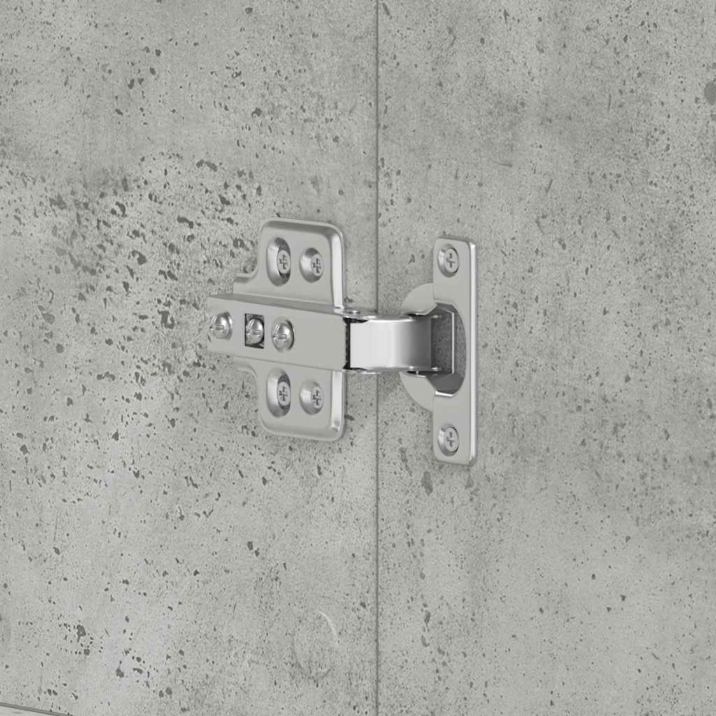 Schoenenkast Beton Grijs 80 x 39 x 178 cm Bewerkt hout is nu te koop bij PeponiXL, paradijselijk wonen!