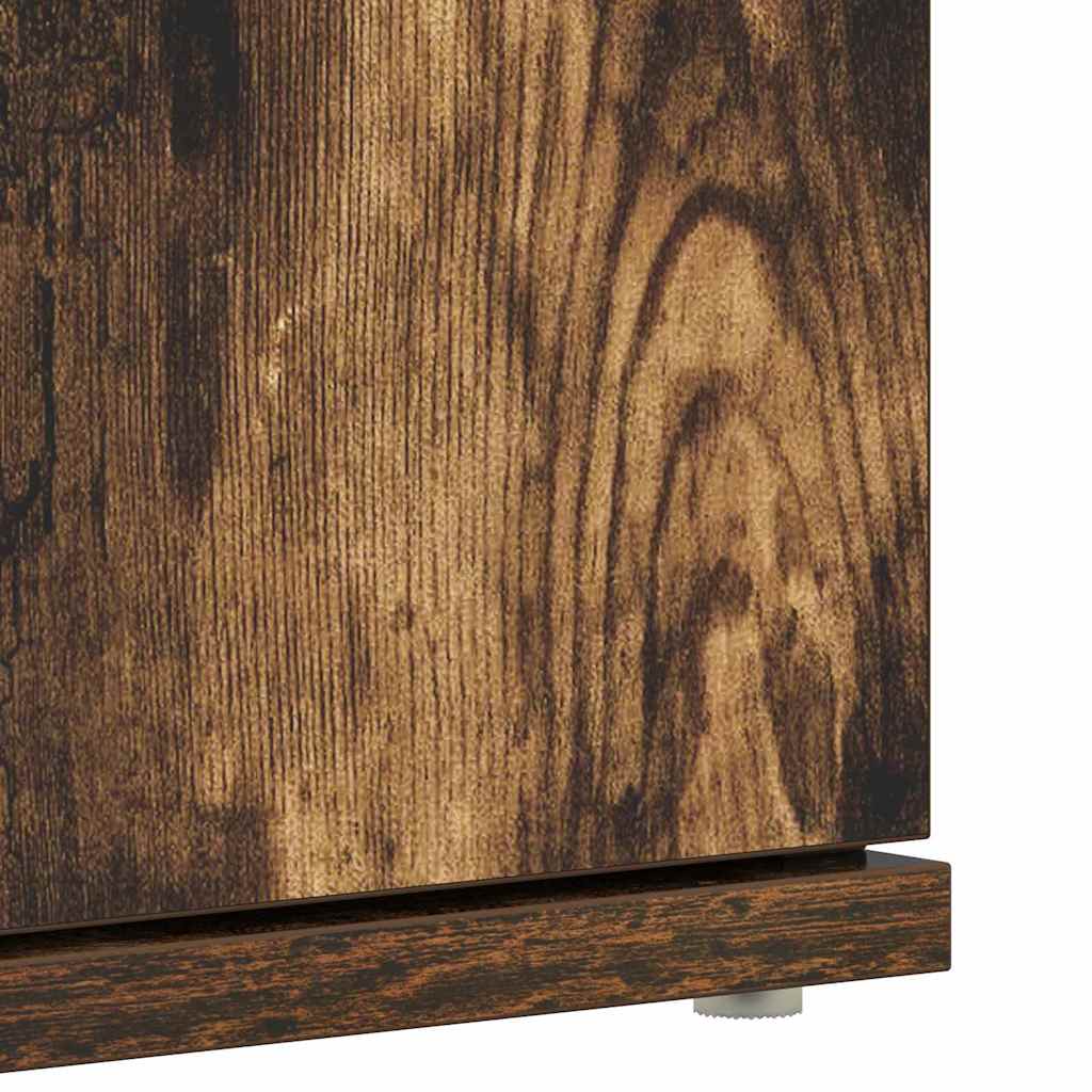 Schoenenkast Gerookt eiken 80 x 39 x 178 cm Bewerkt hout is nu te koop bij PeponiXL, paradijselijk wonen!