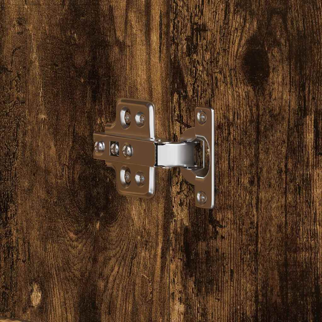 Schoenenkast Gerookt eiken 80 x 39 x 178 cm Bewerkt hout is nu te koop bij PeponiXL, paradijselijk wonen!