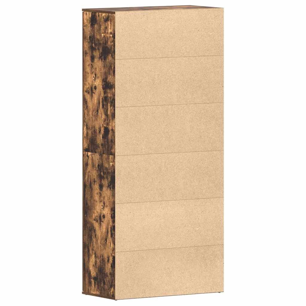 Schoenenkast Gerookt eiken 80 x 39 x 178 cm Bewerkt hout is nu te koop bij PeponiXL, paradijselijk wonen!