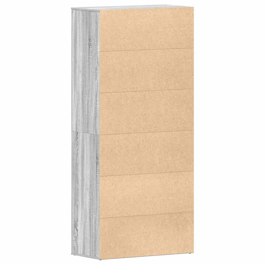 Schoenenkast Grijs Sonoma 80 x 39 x 178 cm Bewerkt hout is nu te koop bij PeponiXL, paradijselijk wonen!