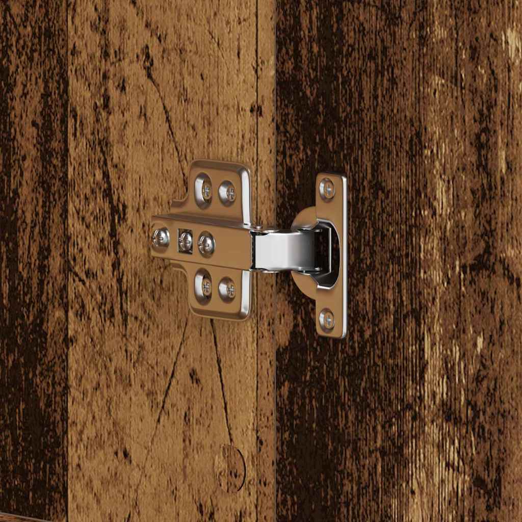 Schoenenkast met plank Oudhout 80 x 39 x 178 cm Bewerkt hout is nu te koop bij PeponiXL, paradijselijk wonen!