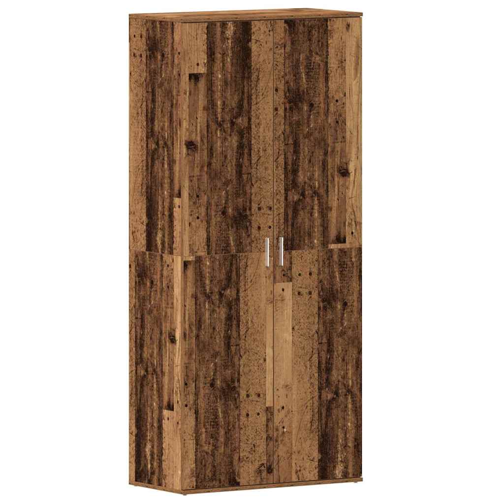 Schoenenkast met plank Oudhout 80 x 39 x 178 cm Bewerkt hout is nu te koop bij PeponiXL, paradijselijk wonen!