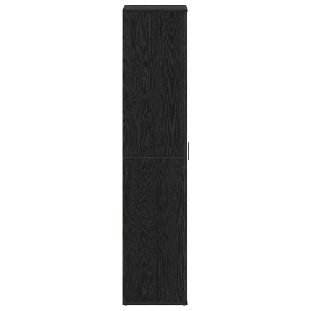 Schoenenkast Zwart Eiken 80 x 39 x 178 cm Bewerkt hout is nu te koop bij PeponiXL, paradijselijk wonen!